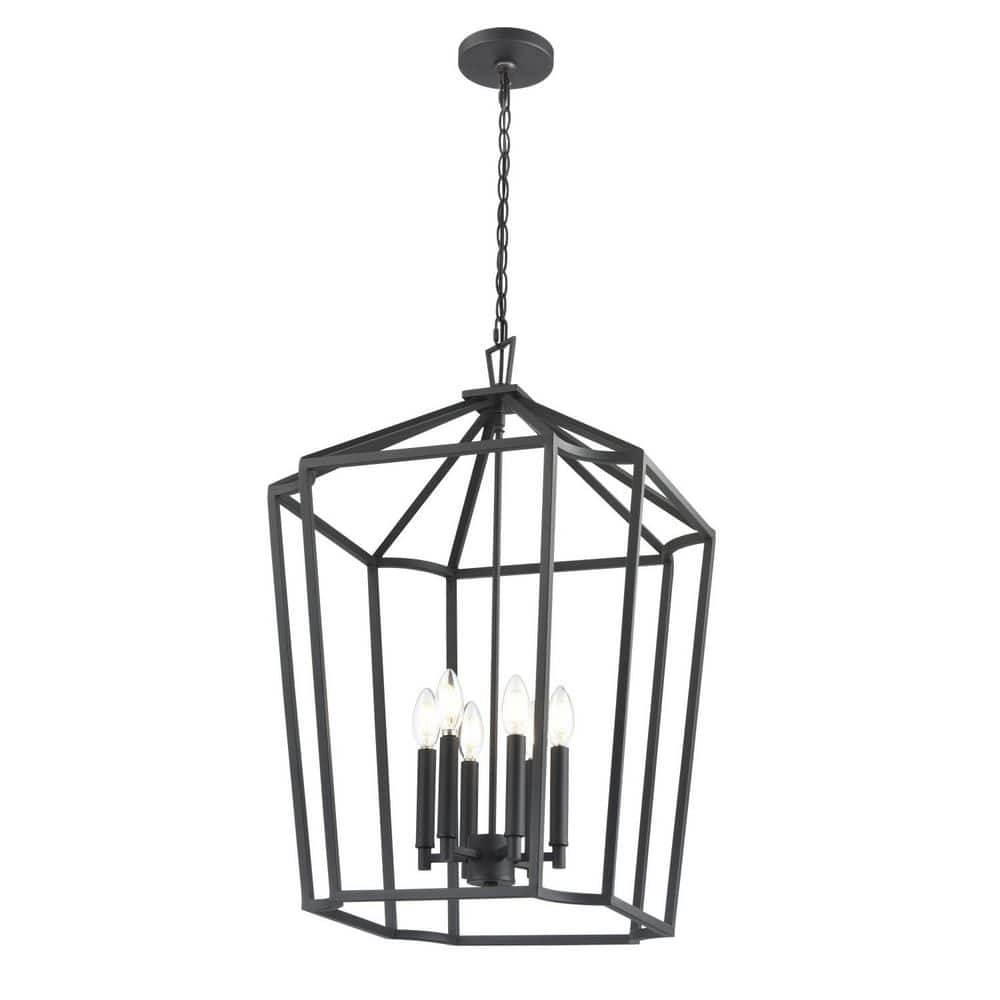 Hylena 18.5 in. Wide 6-Light Pendant-Textured Black price history on PriceWatchPro