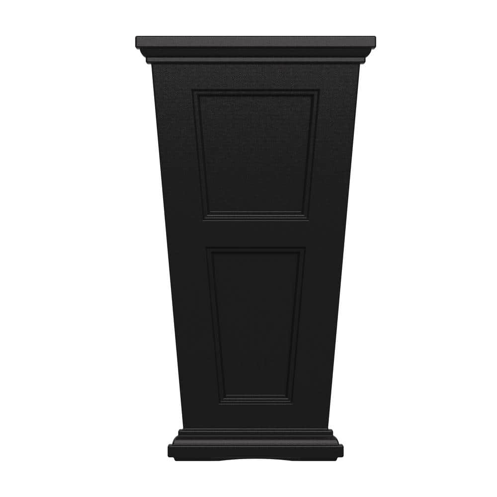 Black 28" Polyethylene Tall Outdoor Planter