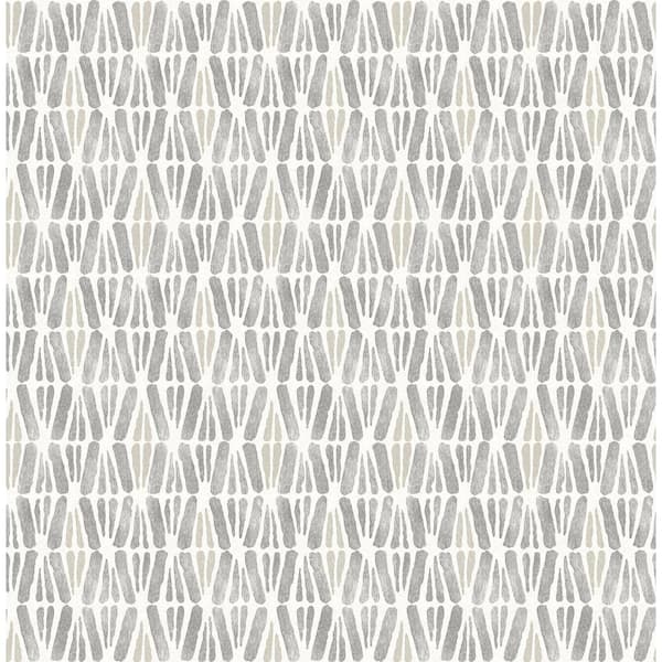 Chesapeake Nabi Charcoal Grey Geometric Wallpaper Sample