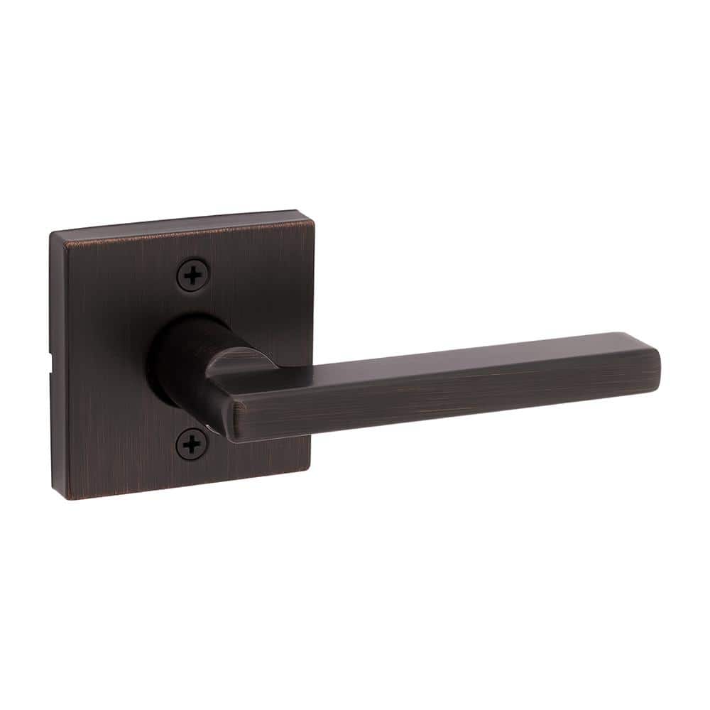 Kwikset Halifax Square Venetian Bronze Half-Dummy Door Handle