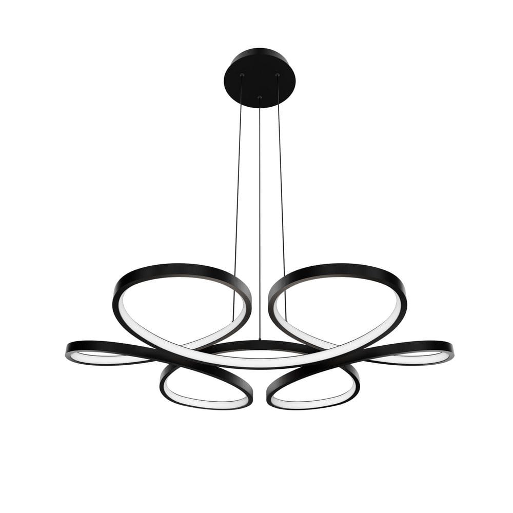 Klover 32 in. Black Pendant Light with Integrated LED Selectable 4CCT 2700K-3000K-3500K-4000K price history on PriceWatchPro