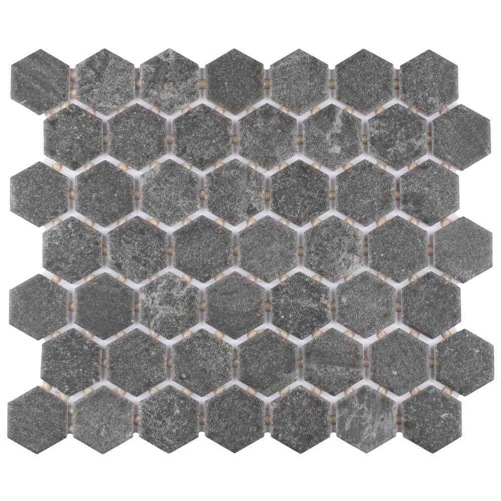Liverpool Hex Dark Grey 10 in. x 11-3/8 in. Ceramic Mosaic Tile (9.72 sq. ft. /Case) price history on PriceWatchPro
