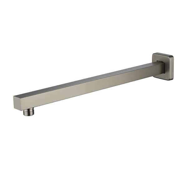 Boyel Living 15.75 in. 400mm Square Wall Mount Shower Arm in Brushed Nickel