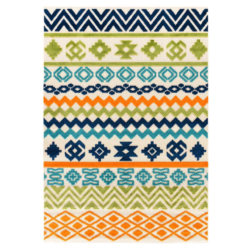 World Rug Gallery Troyes Contemporary Bohemian Multi 7 ft. 10 in. x 10