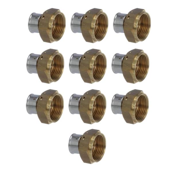 Viega PureFlow 3/4 in. Press x 1 in. F BSP Zero Lead Bronze Tailpiece (10-pack)