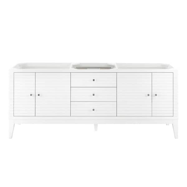 null Linear 72.50 in. W x 18.8 in. D x 30.3 in. H Single Bath Vanity Cabinet Without Top in Glossy White
