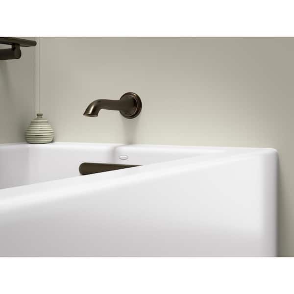 Right Drain Rectangular Alcove Bathtub, Kohler White Diy Bathtub Shower Acrylic Repair Kit