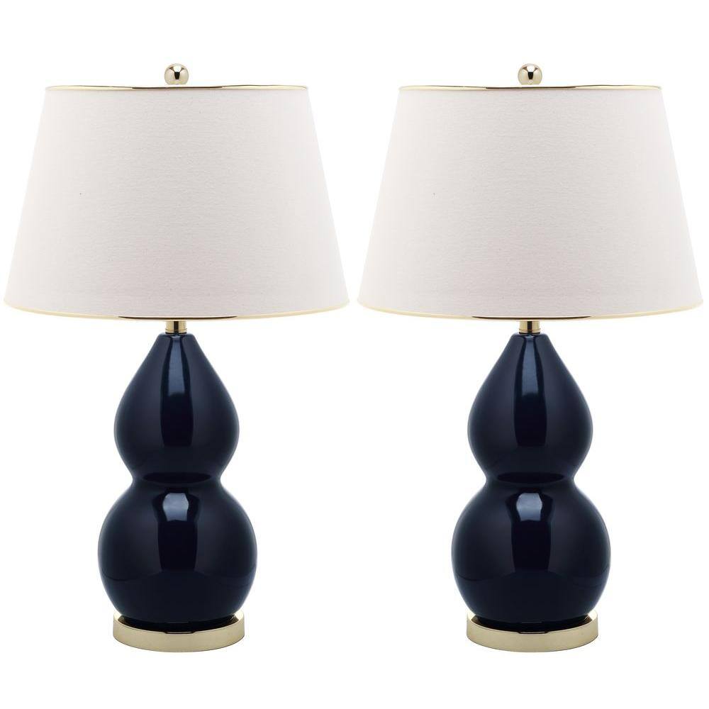 navy blue lamp set