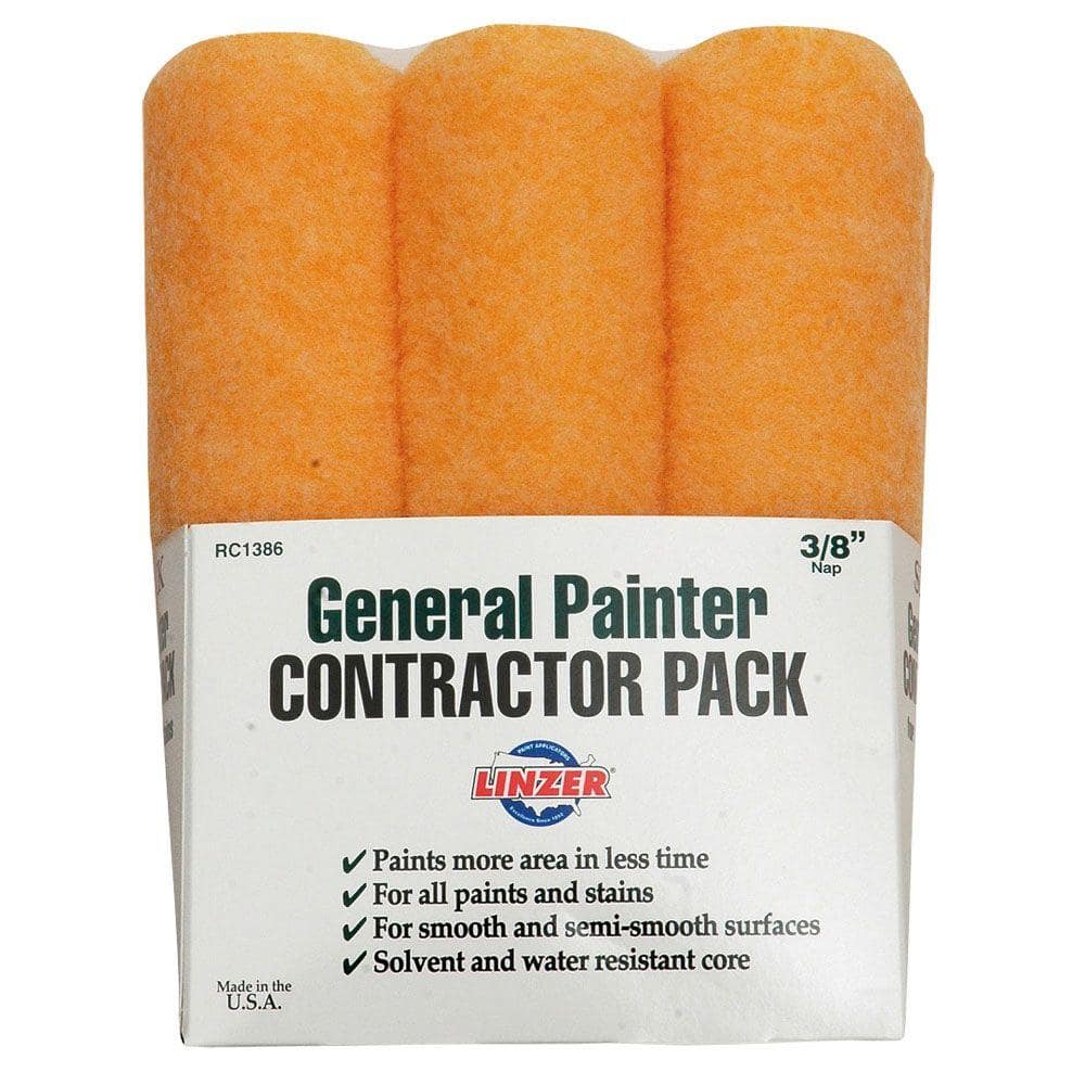 9 in. x 3/8 in. Polyester Paint Roller Covers (6-Piece)