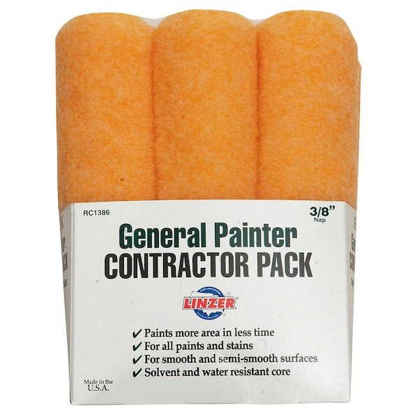 Unbranded 9 in. x 3/8 in. Polyester Paint Roller Covers (6-Piece)