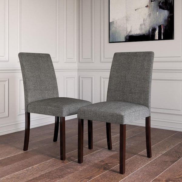 Gray parsons linen cheap chair