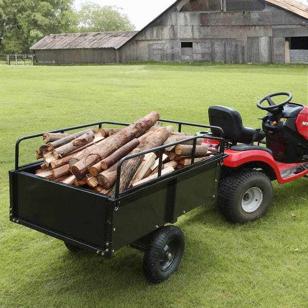 750 lbs. 15 cu. ft. Eavy Duty ATV Trailer Steel Dump Cart Garden Cart Garden Utility Trailer Blade Span