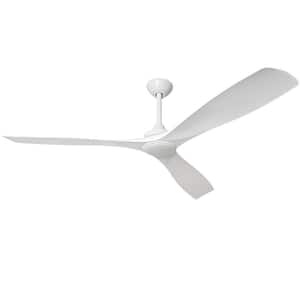 60 in. Integrated LED Indoor White 3 Blades Ceiling Fan with Light and Remote