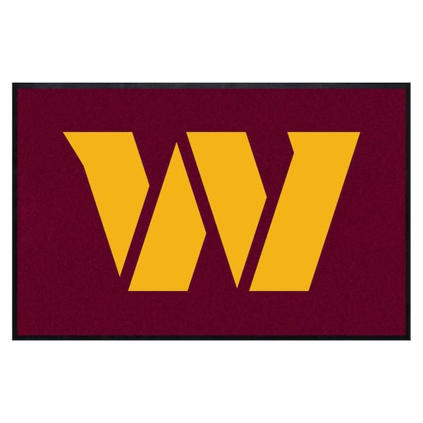 FANMATS Washington Commanders Maroon 4 ft. x 6 ft. Logo Mat Area