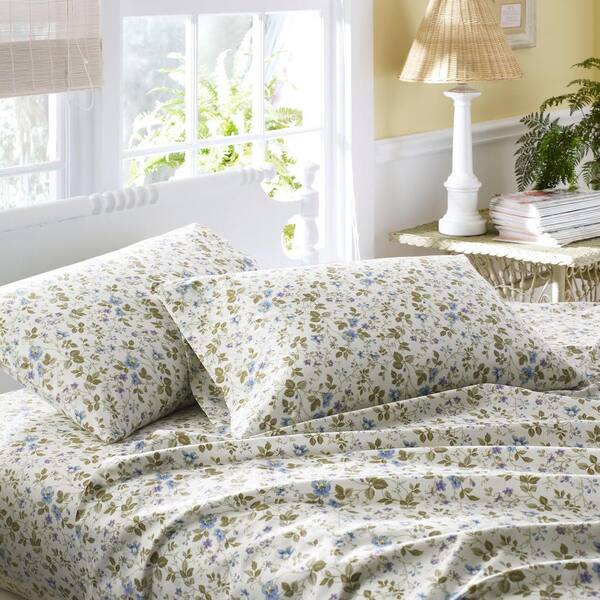 Laura Ashley Spring Bloom Standard Pillowcase Pair - Blue