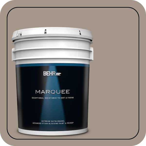 BEHR MARQUEE 5 gal. #N220-4 Shiitake Satin Enamel Exterior Paint & Primer