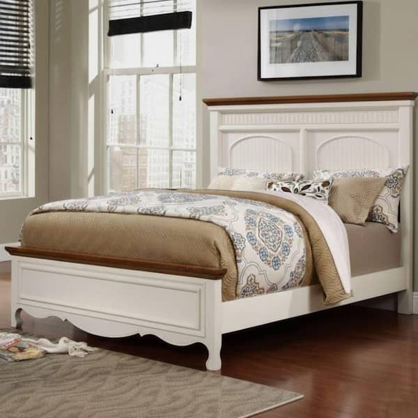 Harlyn White Wood Frame Eastern King Panel Bed