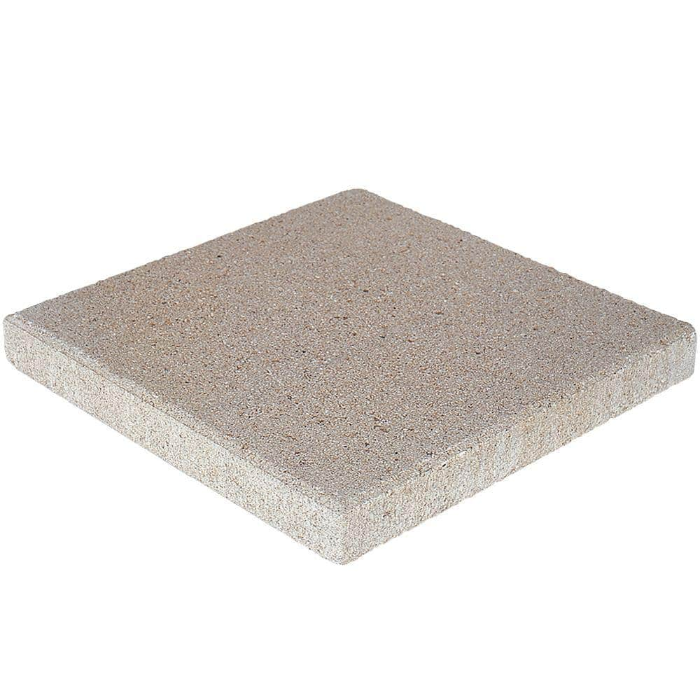 Pavestone 16 In X 16 In X 1 75 In Pewter Square Concrete Step Stone 72600 The Home Depot