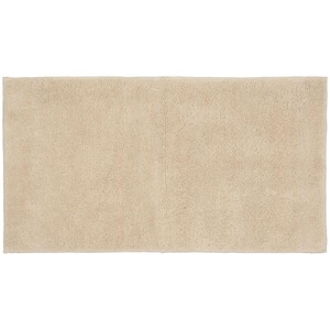 Queen Cotton Natural 24 in. x 40 in. Washable Bathroom Accent Rug