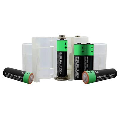 Battery Converter AA to C and D Size Battery Spacer Converter Case Turns AA Batteries into C and D