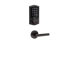 SmartCode Venetian Bronze Single Cyl Electronic Touchscreen Keypad Deadbolt with SmartKey and Milan Hall/Closet Lever