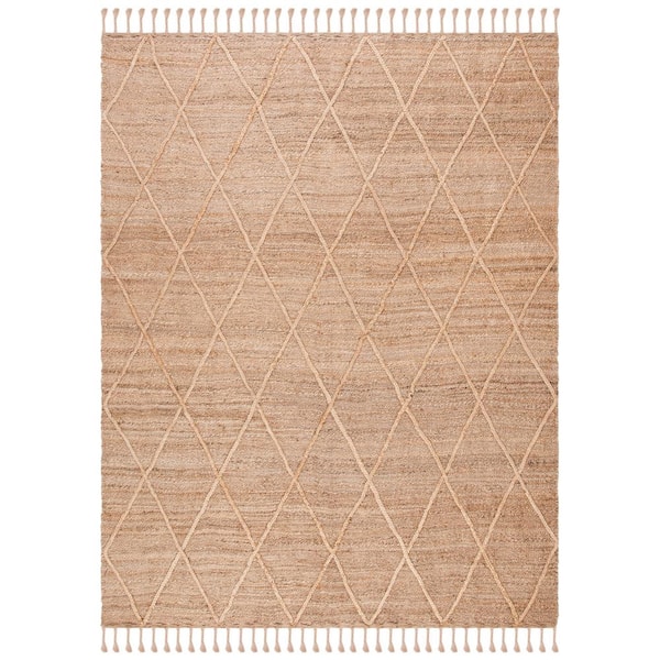 Natural Fiber 10 ft. x 14 ft. Natural Geometric Area Rug
