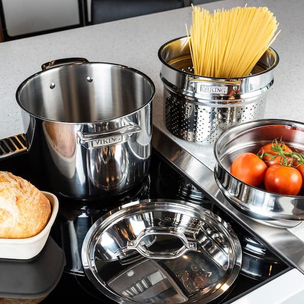 Viking 3-Ply Stainless Steel 8 Qt. Multi-Cooker/Pasta Pot