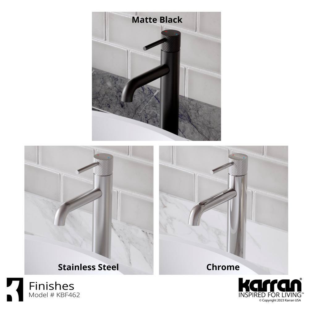 Tryst Chrome Single-Handle Vessel Bathroom Faucet with Drain Assembly