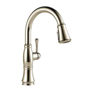 Cassidy Single-Handle Pull-Down Sprayer Kitchen Faucet in Lumicoat Polished Nickel