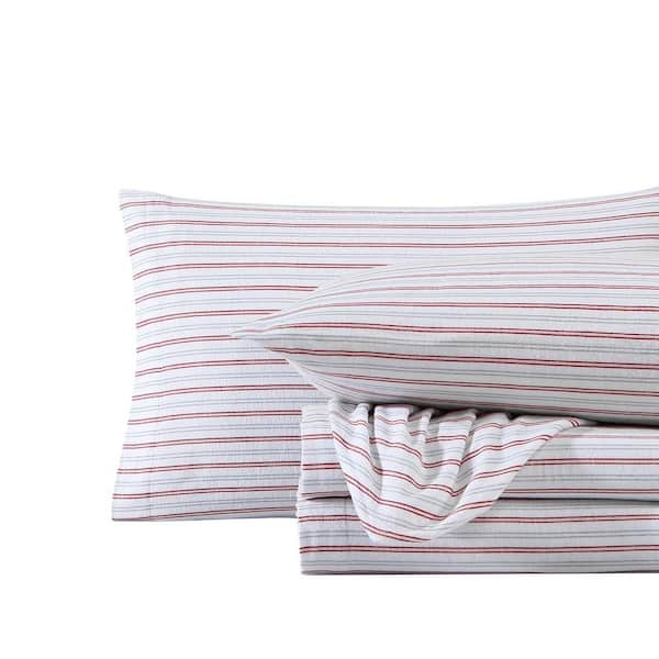 Nautica Kings glow 4-Piece Red Cotton King Sheet Set