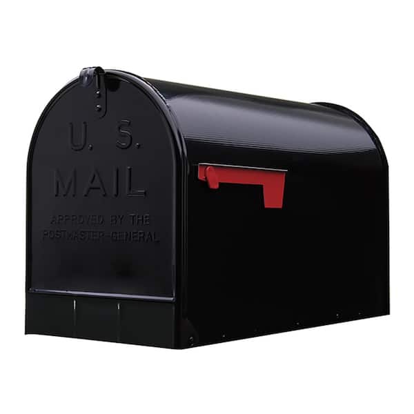 Gibraltar Mailboxes Stanley Black, Extra Large, Steel, Post Mount Mailbox