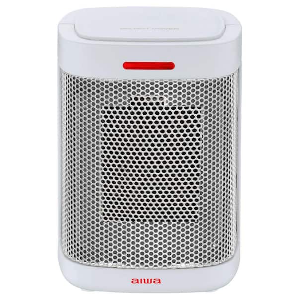 6.7 in. 500-Watt Mini Portable Ceramic Space Indoor Electric Heater Convection Overheat Protection Tip-Over Auto-Shutoff
