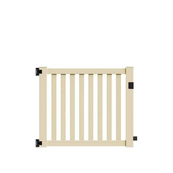 Barrette Outdoor Living Ohio 5 ft. W x 4 ft. H Sand Vinyl Un-Assembled Fence Gate