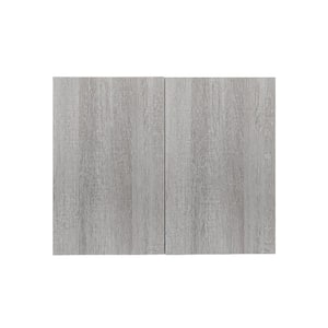 Valencia Assembled 36-in. W x 12-in. D x 30-in. H in Misty Gray Plywood Assembled Wall Kitchen Cabinet