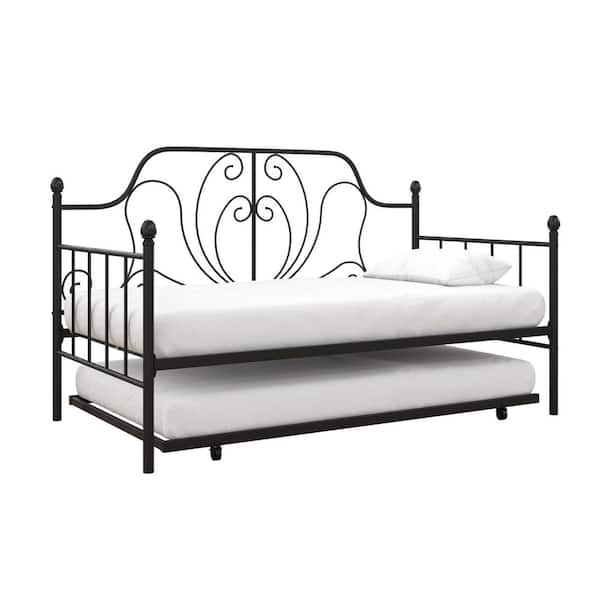 DHP Lucy Black Metal Twin/Twin Daybed and Trundle