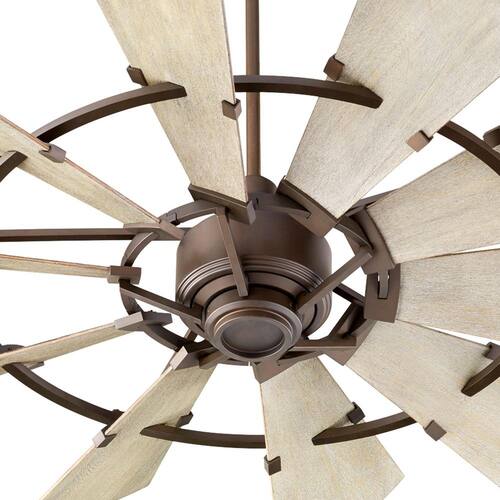 Windmill 52 in. Indoor Oiled Bronze Ceiling Fan with Wall Control Ceiling Fans Without Lights