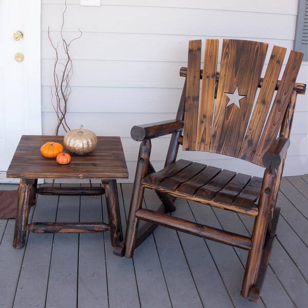 Leigh Country Char Log Patio Rocking, Texas Star Outdoor Furniture