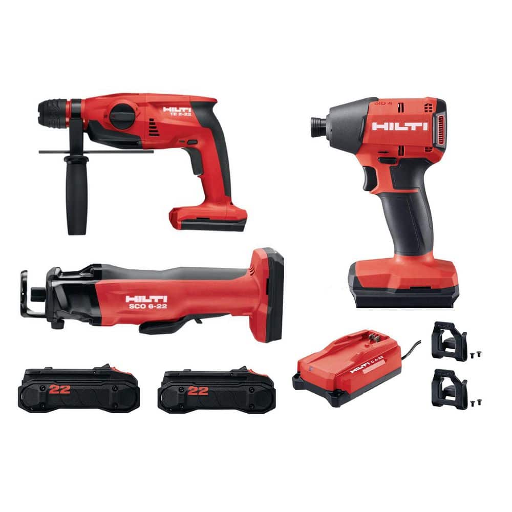 22-Volt NURON Li-Ion Cordless Brushless SCO 6 Cut‑Out Combo Kit w/Rotary Hammer, Driver, Batteries and Charger (3‑Tool) price history on PriceWatchPro