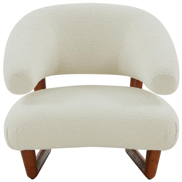 SAFAVIEH Jasmina Ivory/Brown Accent Chair