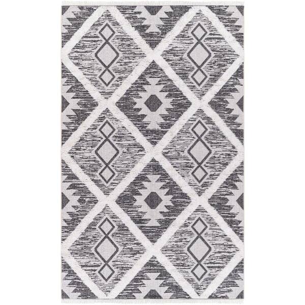Artistic Weavers Morocotton Gray 6 ft. x 9 ft. Diamond Indoor Area Rug