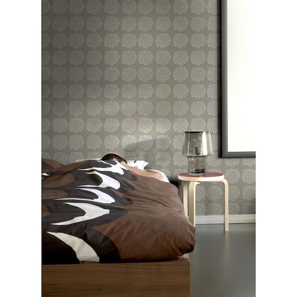 MARIMEKKO Taupe Puketti Peel and Stick Wallpaper MKS4497 - The Home Depot