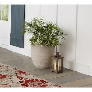 Unearthed Large 17 in. x 19 in. Fiberglass Tall Planter
