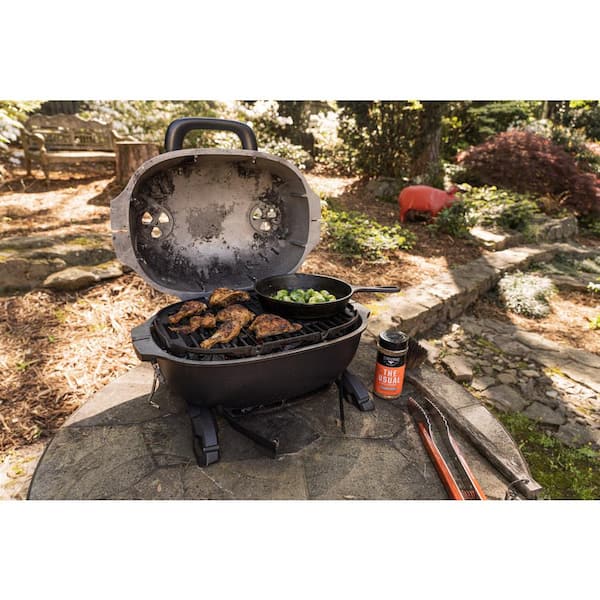 PK Grills PKGO Portable Charcoal Grill in Gray Silver with Flipkit  PK200-SFL - The Home Depot