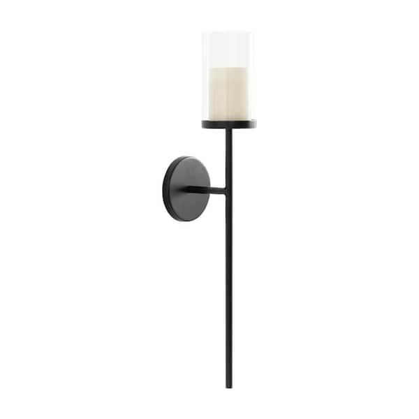 Blaise Black Metal Wall Candle Sconce