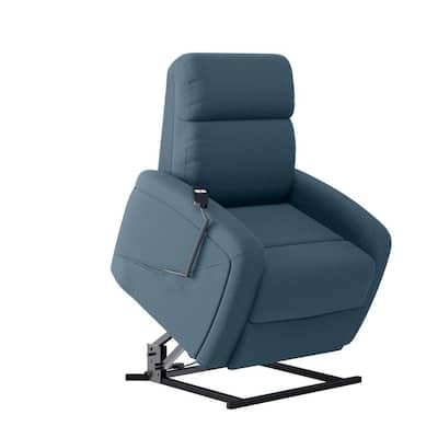 Blue Power Lift Recliners Living Room Furniture The Home Depot