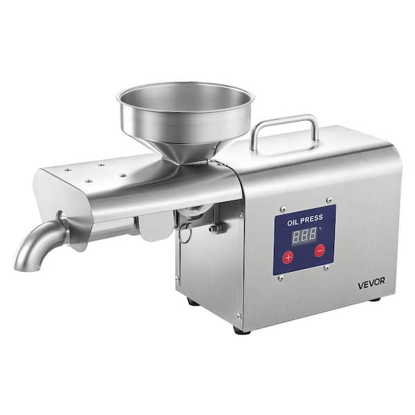 Oil Press Machine 8.27 lbs./H Capacity 750W Oil Extractor Machine Automatic Electric Oil Maker 122℉–572℉ Hot Pressing