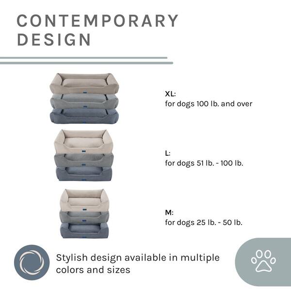 Sam's Pets Missy Large Navy Blue Rectangular Dog Bed SP-DB1234NB