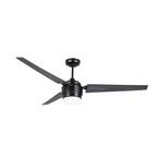 4th Avenue LED 60 in. Integrated LED Indoor Barbeque Black Ceiling Fan with Light Kit and Wall Control