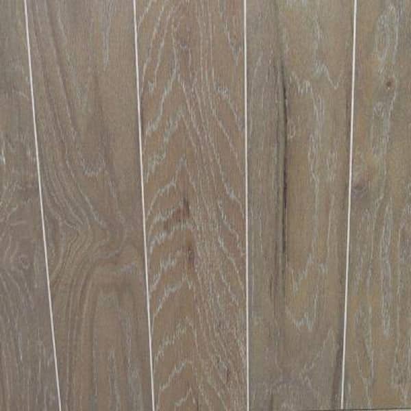 Unbranded Take Home Sample - Oak Driftwood Wire Brushed Engineered Hardwood Flooring - 5 in. x 7 in.