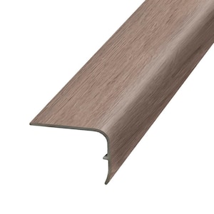 Cafe Au Lait 1.32 in. Thick x 1.88 in. Wide x 78.7 in. Length Vinyl Stair Nose Molding